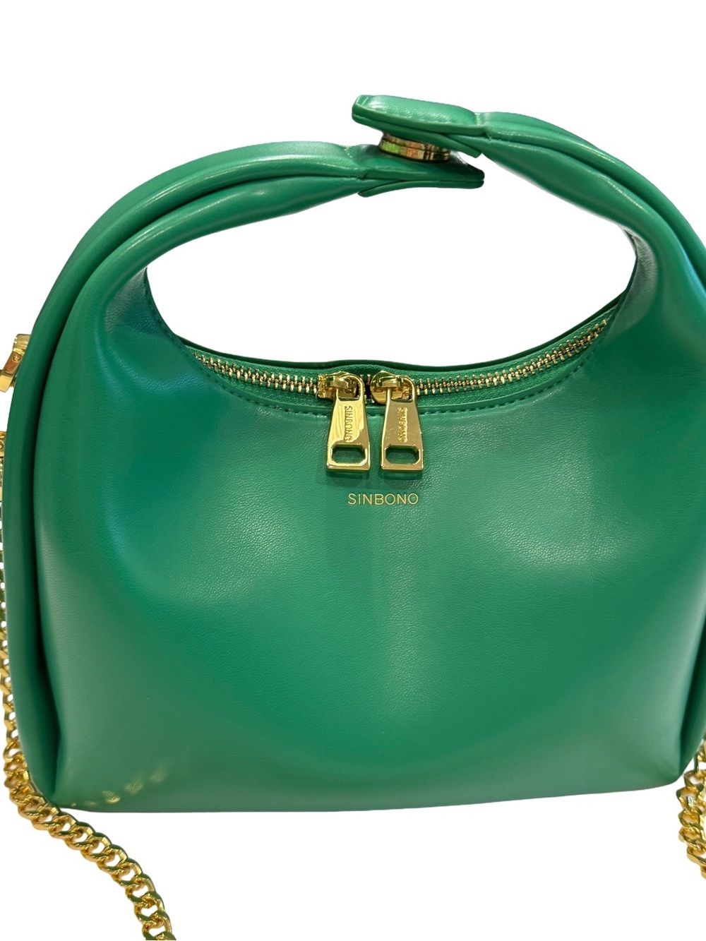 Sinbono Small Green Hobo Handbag Top Handle Crossbody NWOT
